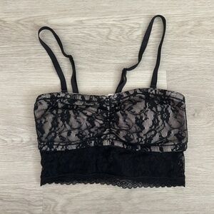 DKNY Black Lace Bralette with Removable Straps - Bandeaus - Convertible Straps